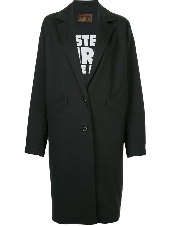 Hysteric Glamour Oversize Single Breasted Coat - Grey