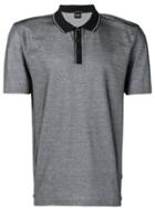 Boss Hugo Boss Contrasting Collar Polo Shirt - Black
