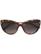 Gucci Eyewear Butterfly Frame Sunglasses - Brown