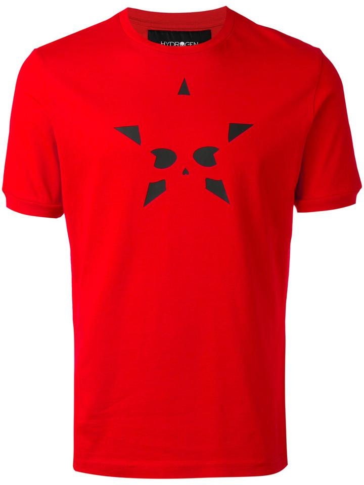 Hydrogen - Skull Print T-shirt - Men - Cotton - S, Red, Cotton