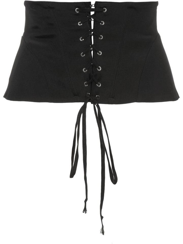 Fleur Du Mal Lacing Corset Belt - Black