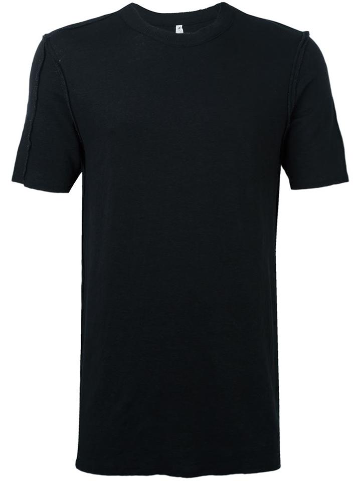 Damir Doma Exposed Seam T-shirt, Men's, Size: L, Black, Linen/flax/spandex/elastane