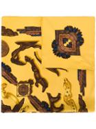 Hermès Vintage Patterned Scarf, Women's, Yellow/orange