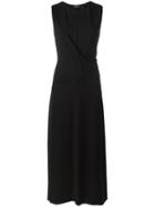 Theory Flared Midi Dress, Women's, Size: Medium, Black, Viscose/polyamide/spandex/elastane/polyester