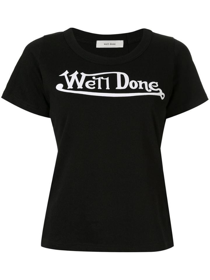 We11done Logo Print T-shirt - Black