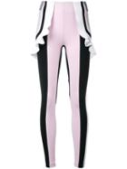 No Ka' Oi - Kina Frill Trim Sports Leggings - Women - Polyamide/spandex/elastane - Xs, Grey