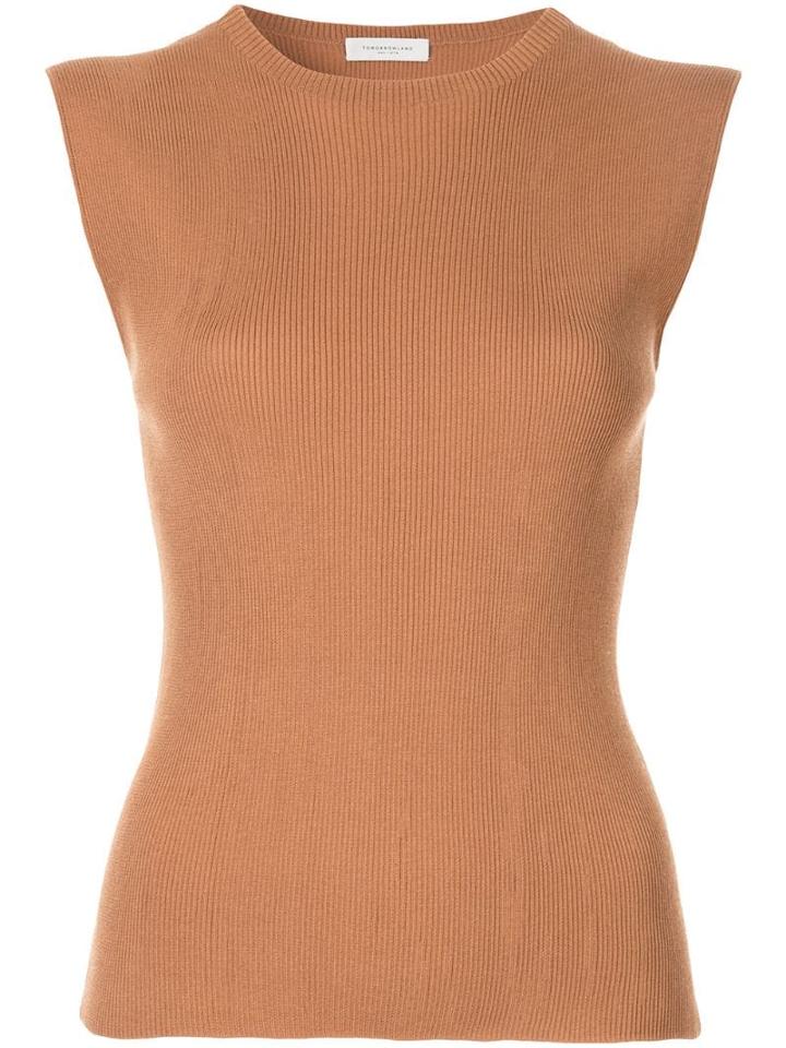 Tomorrowland Ribbed Tank Top - Brown