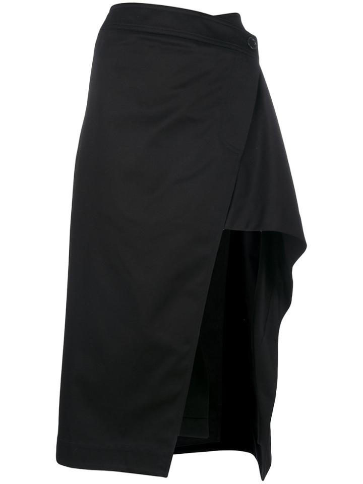 Marni Wrap Around Stepped Him Skirt - Black