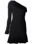 Emilio Pucci Ruffled One Shoulder Dress, Women's, Size: Medium, Black, Viscose/polyester