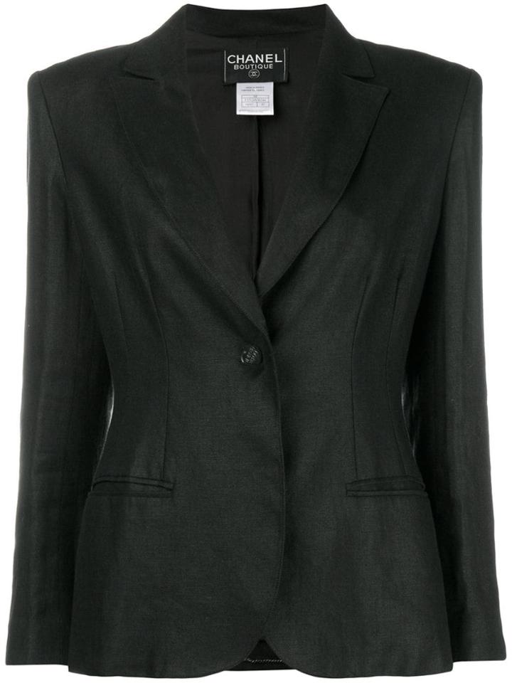 Chanel Vintage Single-button Blazer - Black