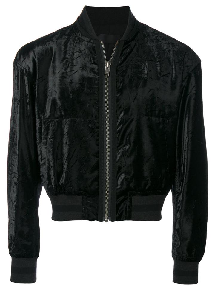Haider Ackermann Velvet Style Bomber - Black
