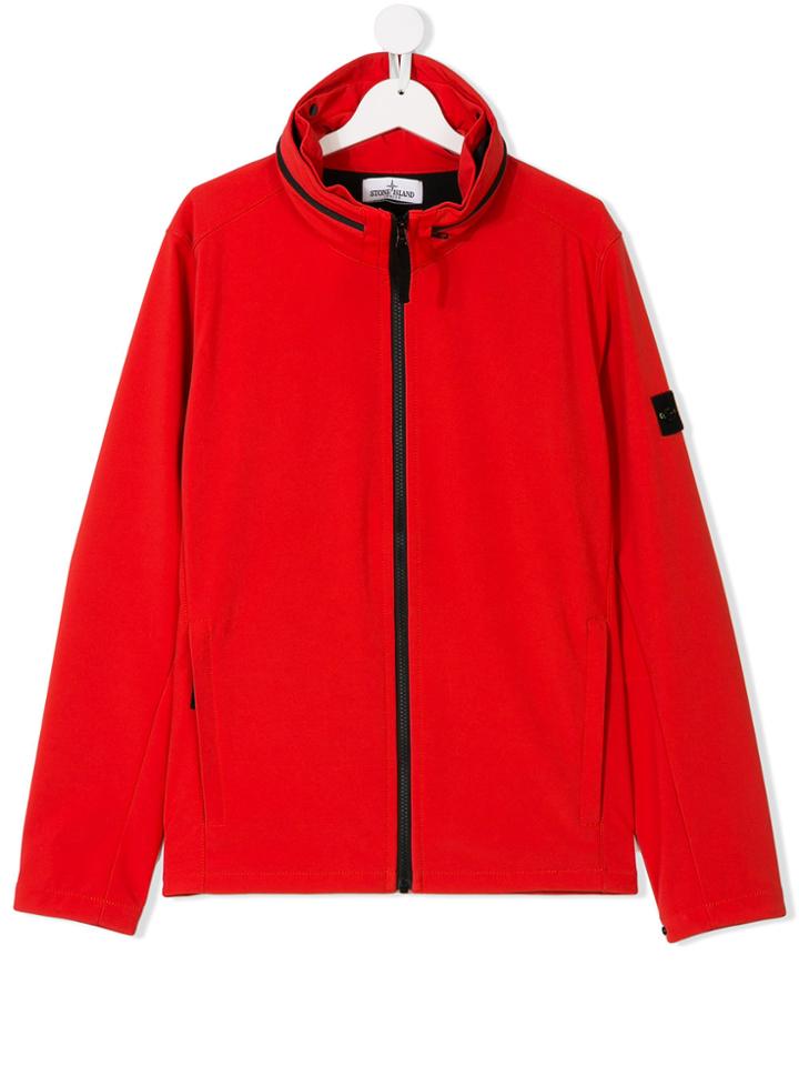 Stone Island Junior Zipped Jacket - Red
