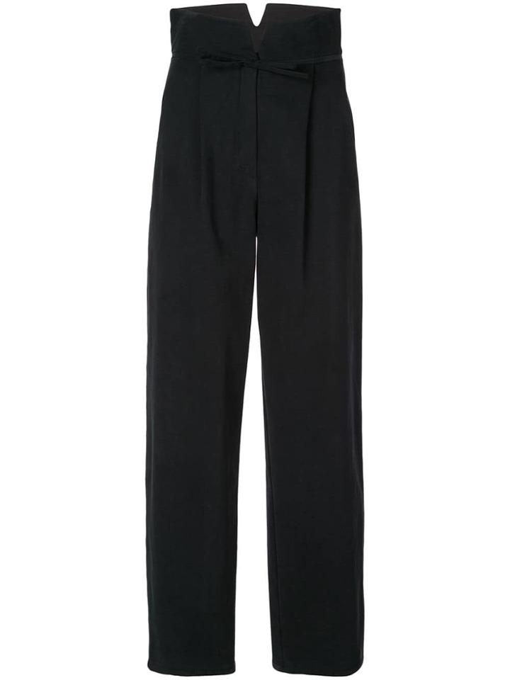 Rosie Assoulin High Rise Tied Trousers - Black