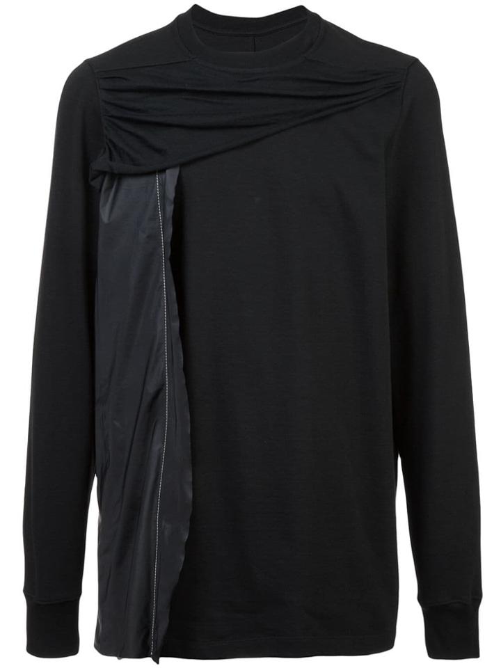 Rick Owens Draped Panel Sweatshirt - Black