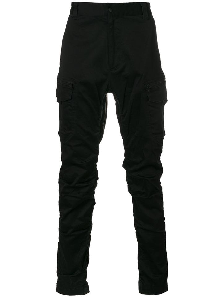 White Mountaineering Fitted Cargo Trousers - Black