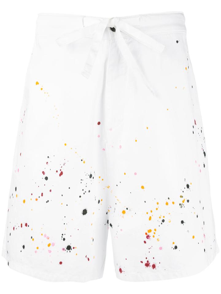 Paura - 'ivan' Shorts - Men - Cotton - M, White, Cotton