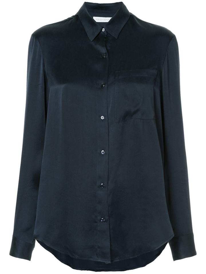 Nobody Denim Classic Silk Shirt Night Sky - Blue