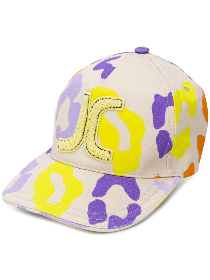 Just Cavalli Logo Camouflage Print Cap - Neutrals