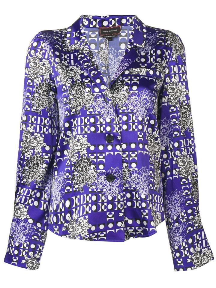 Snow Xue Gao Printed Shirt - Blue