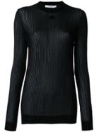 Givenchy 4g Semi-sheer Pleated Top - Black