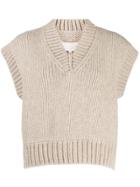 Maison Margiela Cropped Knitted Vest - Neutrals