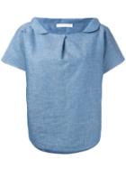 Société Anonyme - Buttoned Wide Collar Shirt - Women - Cotton - One Size, Women's, Blue, Cotton