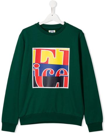 Iceberg Kids Teen Colour-block Sweatshirt - Green