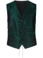 Haider Ackermann Woven Geometric Waistcoat - Green