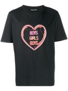 Neil Barrett Neon Slogan Print T-shirt - Black