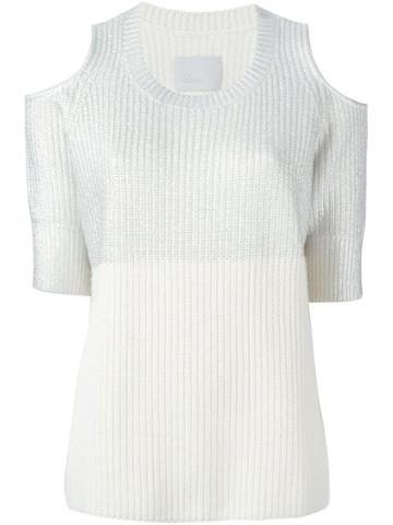 Zoe Jordan 'dias' Cut-out Sweater - Metallic