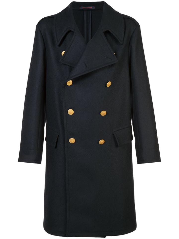The Gigi Double Breasted Coat - Blue