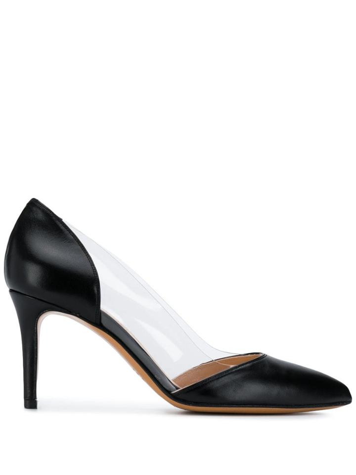 Albano Clear Panel Pumps - Black