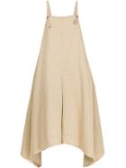 Bassike Asymmetric Flared Dress - Brown