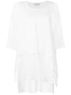 Faith Connexion Macramé Detailing Boxy T-shirt, Women's, Size: Small, White, Acetate/viscose/cotton/polyamide