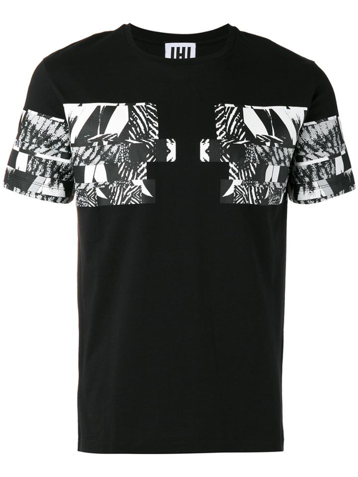 Les Hommes Urban Graphic Print T-shirt - Black