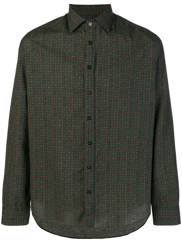 Etro Geometric Print Shirt - Green