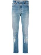 Re/done - Raw Hem Jeans - Women - Cotton - 26, Blue, Cotton