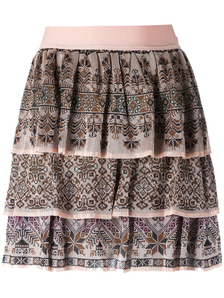 Cecilia Prado - Knit Mini Skirt - Women - Viscose - M, Beige, Viscose
