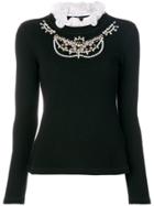 Ermanno Scervino Stone Embellished Sweater - Black