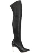 Casadei Pearl-embellished Blade Boots - Black