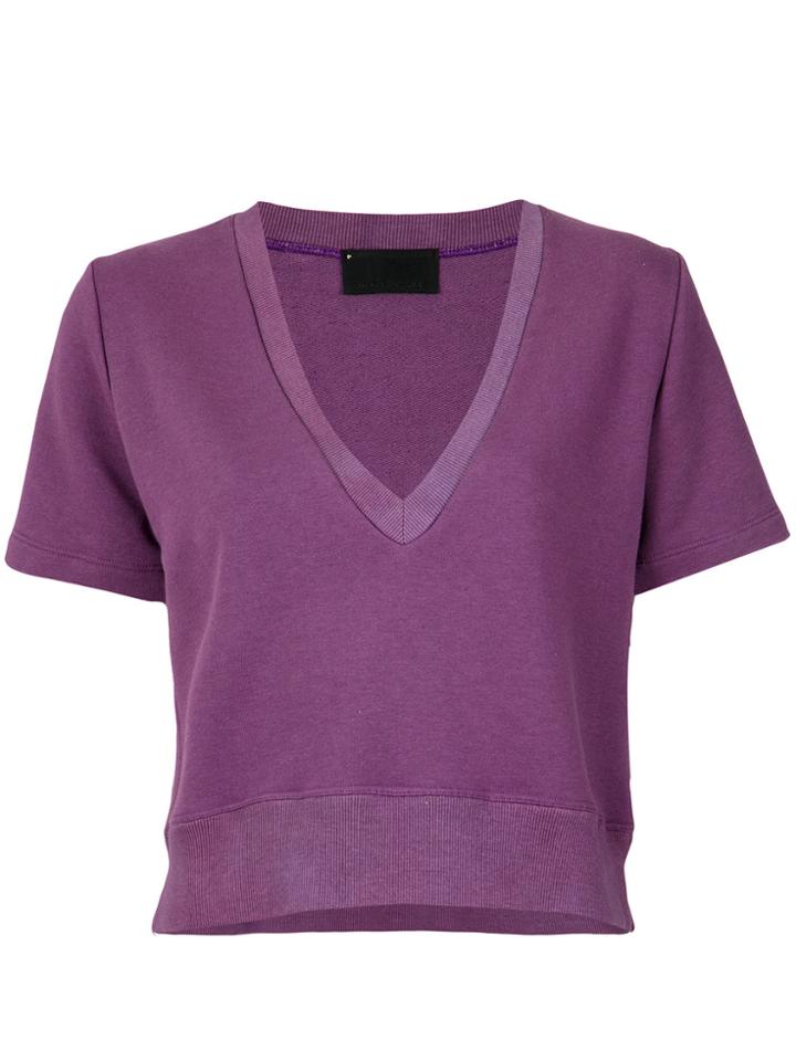 Andrea Bogosian V-neck Top - Pink & Purple