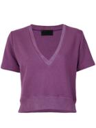 Andrea Bogosian V-neck Top - Pink & Purple