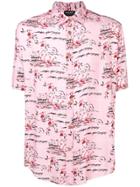 Mauna Kea Floral Print Shirt - Pink