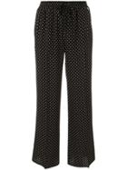 Twin-set Straight Polka Dot Trousers - Black