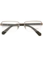 Giorgio Armani Square Frame Glasses, Grey, Acetate/steel