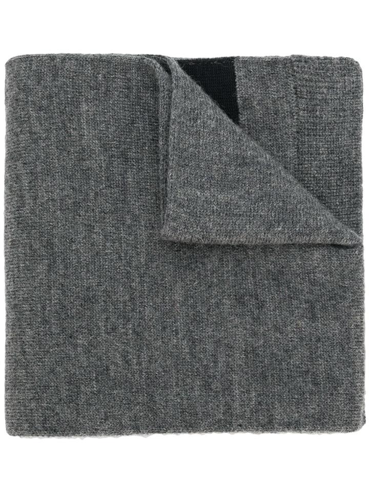 Oamc Logo Knitted Scarf - Grey