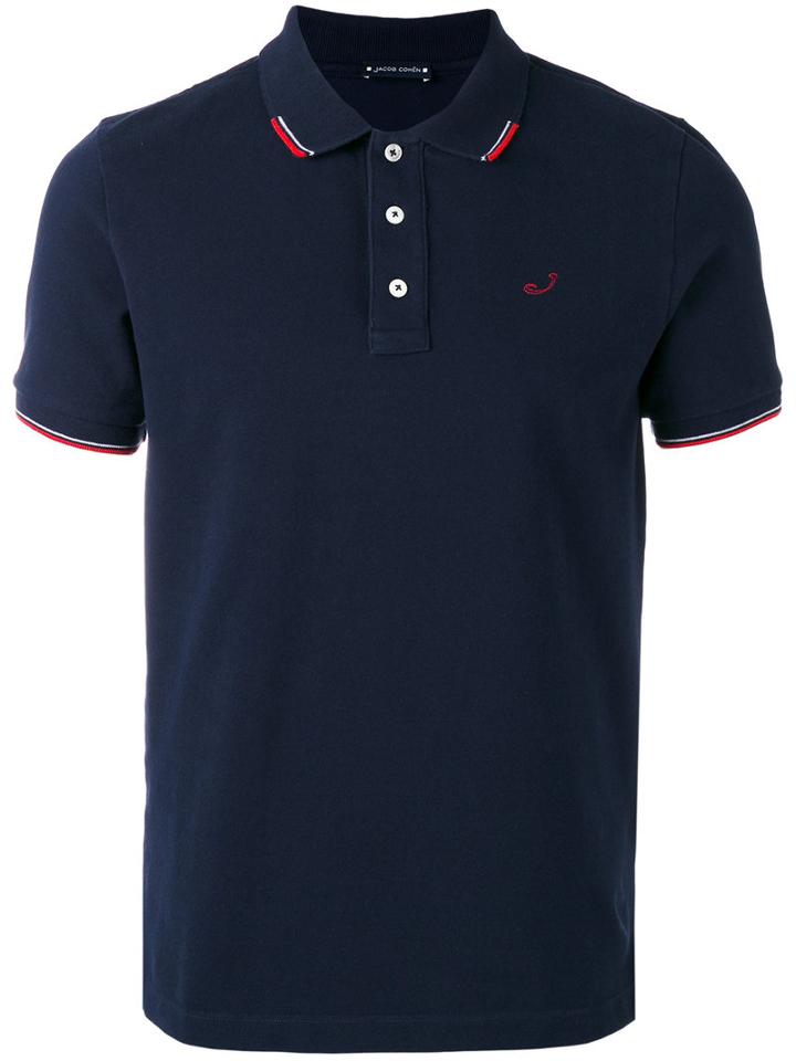 Jacob Cohen - Classic Polo Top - Men - Cotton/spandex/elastane - L, Blue, Cotton/spandex/elastane