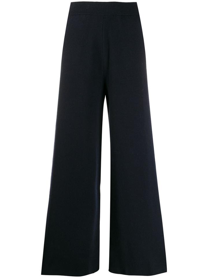 Jil Sander Long Wide-leg Trousers - Blue