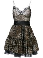 Redemption Flared Leopard Print Dress - Brown