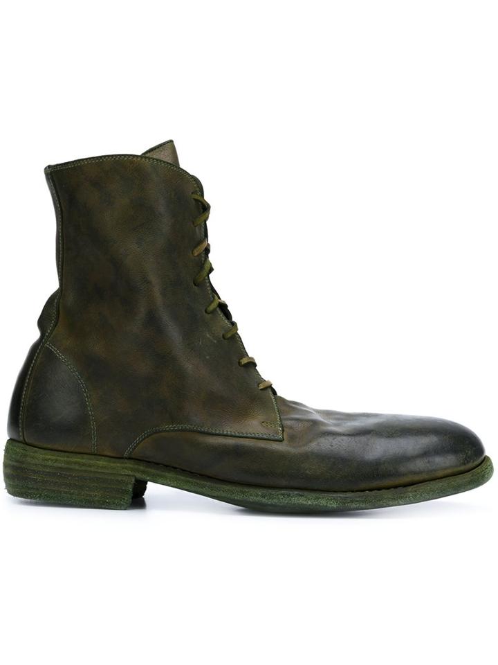 Guidi Lace-up Calf Length Boots